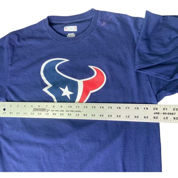 NFL Team Apparel Houston TEXANS JJ Watt #99 Blue Long Sleeve Men's Shirt Size L - Picture 8 of 10